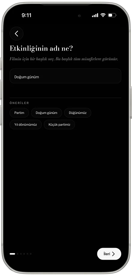 Create a film screen